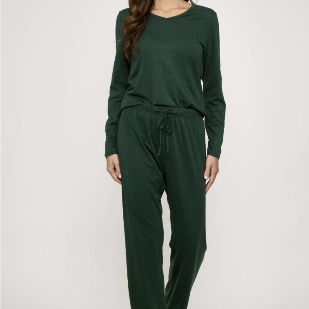 Women's Cozy Loungewear Set - Beige, Green, Black 018 - Picture 2 of 6